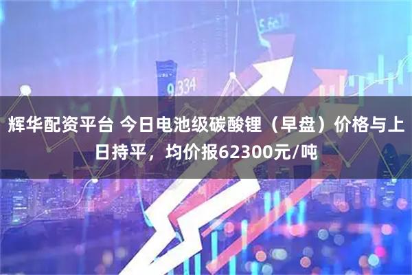 辉华配资平台 今日电池级碳酸锂（早盘）价格与上日持平，均价报62300元/吨